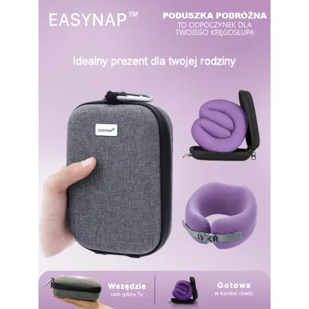 Poduszka podróżna Easy NAP lawendowa L